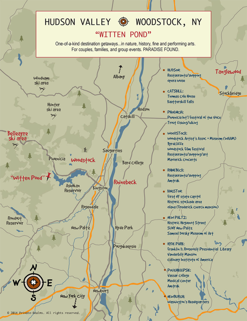 Witten Pond - Hudson Valley, NY map. Click image to enlarge.